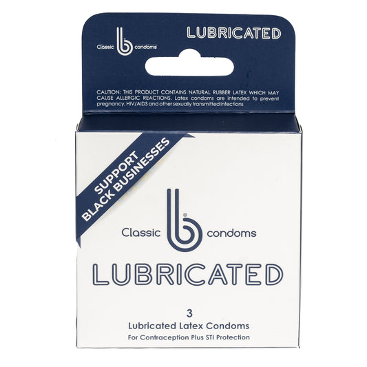 Classic Lubricated b condoms, 3 ct pack - 48 case